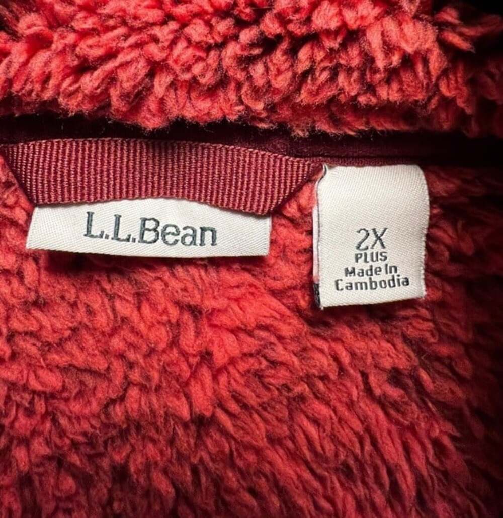 L.L.Bean Woman’s Hi-Pile Outdoor Cabin Gorpcore Utility CozyPullover Fleece- 2X - Picture 3 of 8